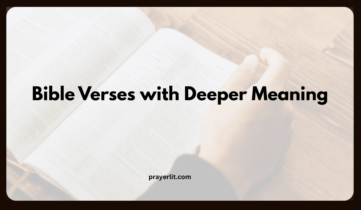 Bible Verses with Deeper Meaning