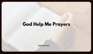God Help Me Prayers