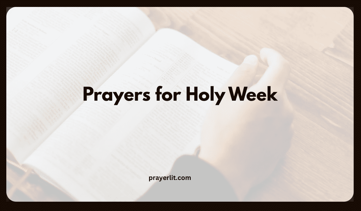 Prayers for Holy Week