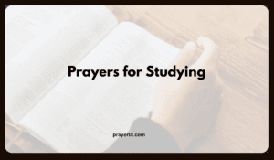 Prayers for Studying