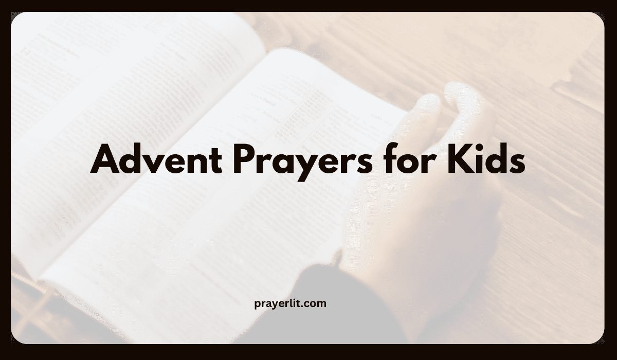 Advent Prayers for Kids