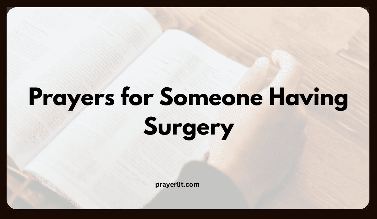 Prayers for Someone Having Surgery