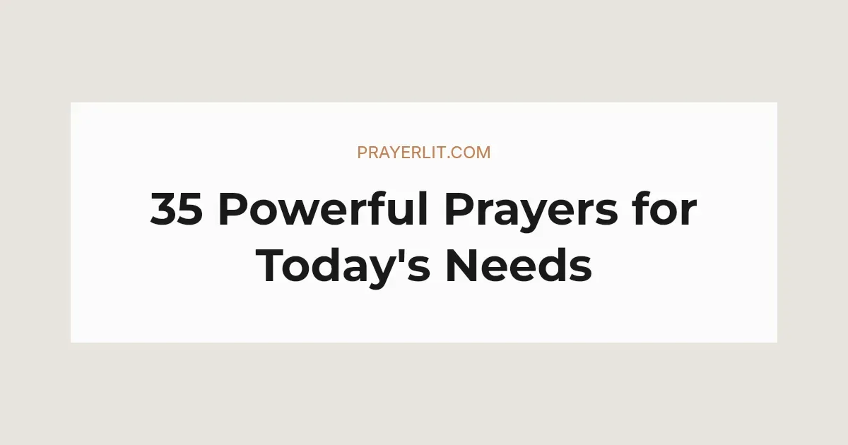 35 Powerful Prayer Messages for Today 2026 - PrayerLit
