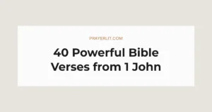 40 Powerful Bible Verses from 1 John